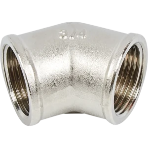 Угол 45° Valtec 3/4" ВР мм никелированная латунь S09110005 82563434 STLM-2090493