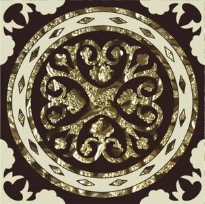 Напольная вставка Персей золото 8х8