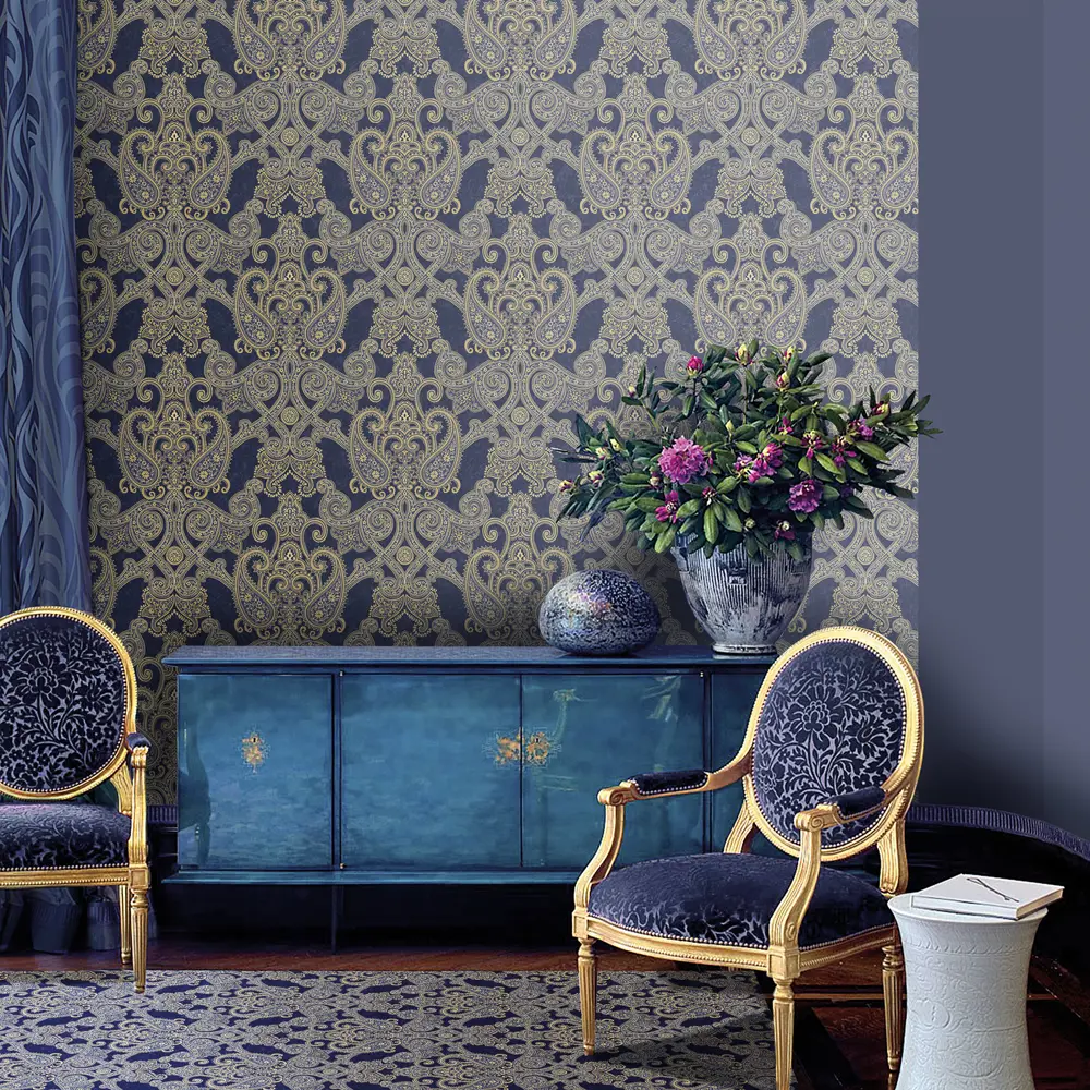 Обои флизелиновые Erismann Elegance синие 1.06 м 3644-6 STLM-2126641 - Вид №2