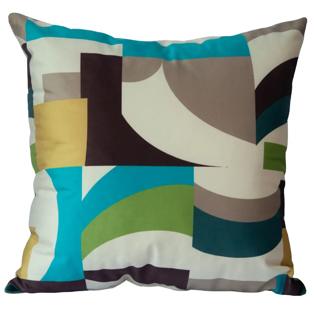 SEASONS Подушка декоративная Абстракция 45×45 см в бирюзово-зеленых тонах 88948000 STLM-1070304