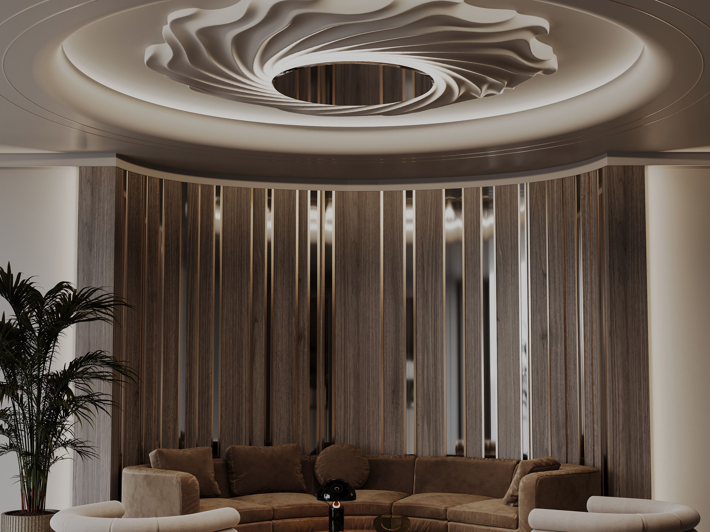 Трехмерная декоративная гипсовая панель WallDeco Pano ARCH-00028873