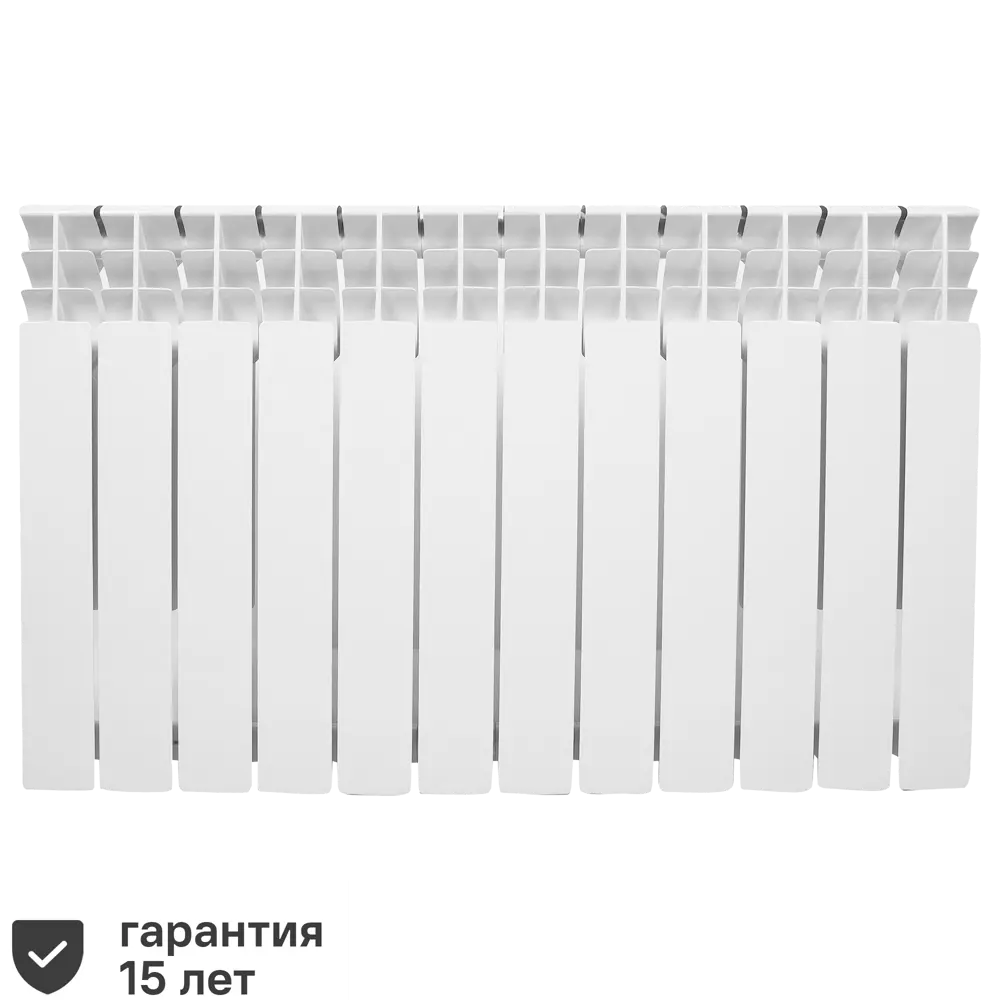Радиатор Monlan Aluminium 500/96 алюминий 12 секций боковое подключение цвет белый STLM-2038881
