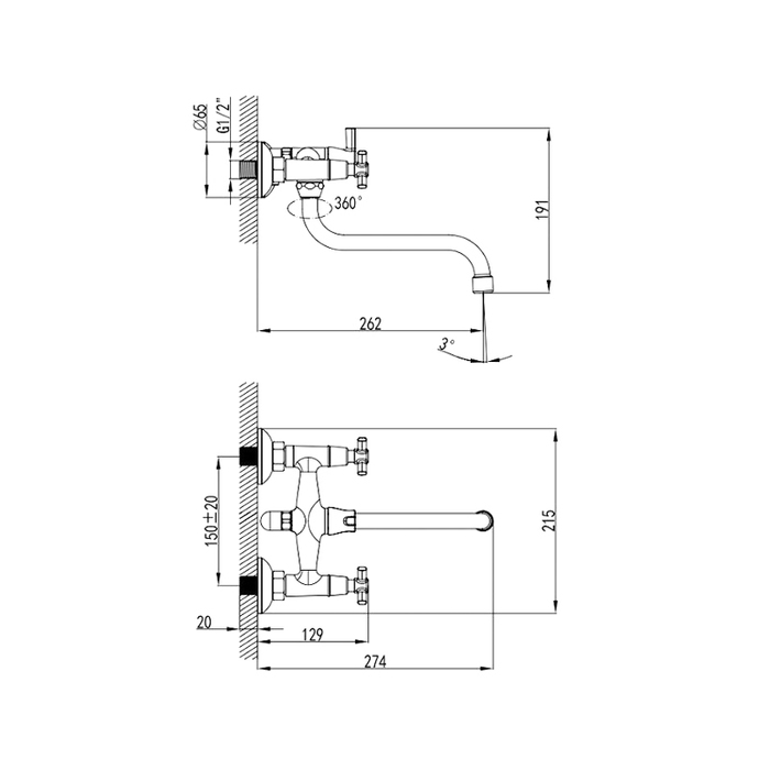ONTSBC0M02 Milardo Ontario Смеситель для ванны Ontario Россия - Вид №1