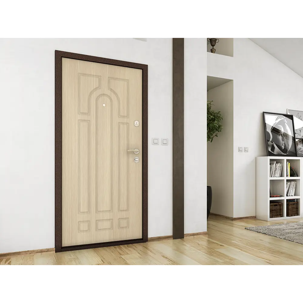 Дверь входная металлическая Оптим 98x205 см правая белый дуб DOORHAN STLM-2190281 - Вид №4