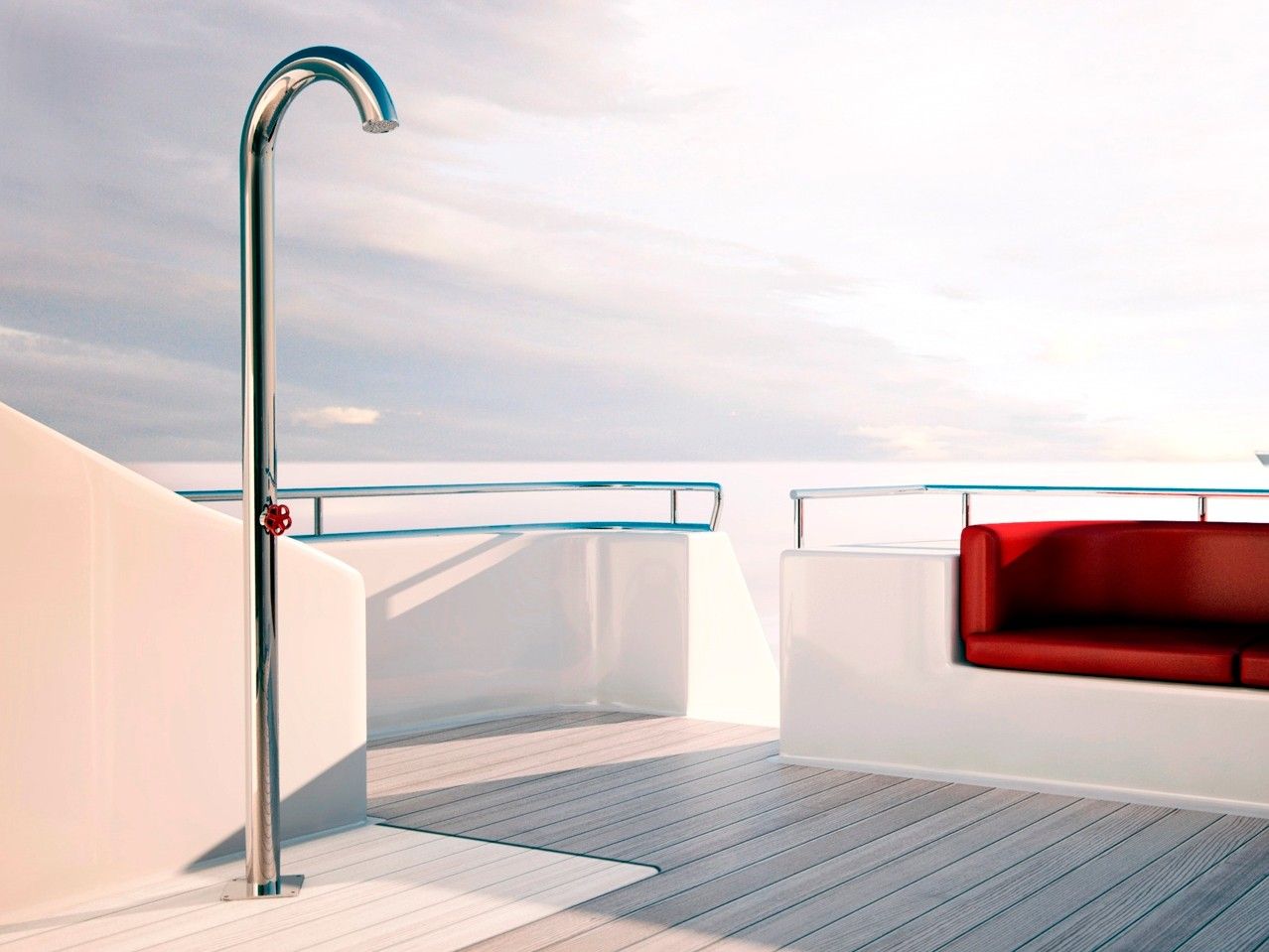 Открытый душ из нержавеющей стали Ama Luxury Shower TITANO ARCH-00134014