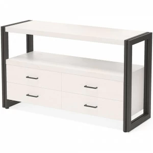 Тумба под телевизор с ящиками белая Neo Loft MILLWOOD RAW 134405 Белый