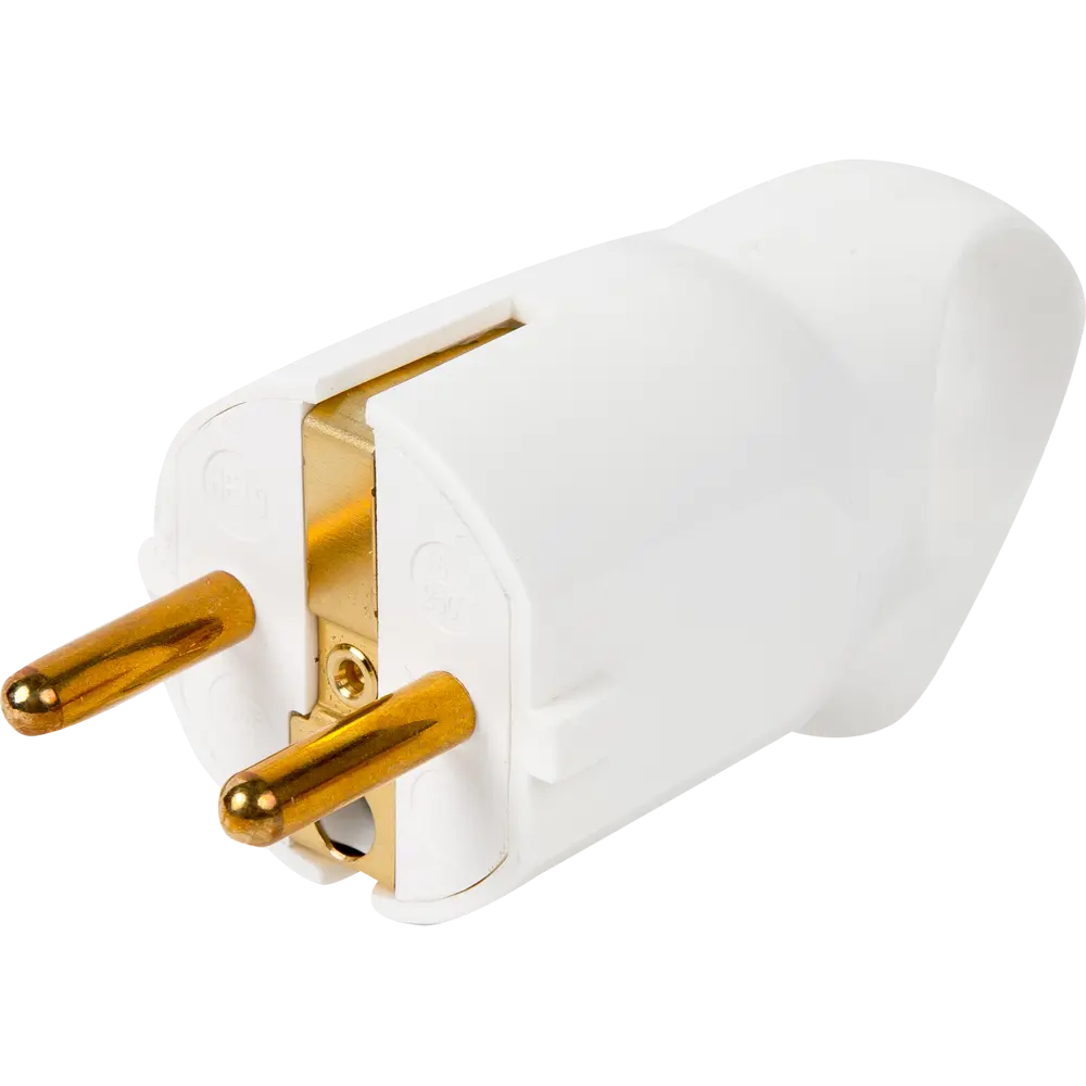 Вилка с заземлением Legrand Элиум с кольцом 230 В цвет белый STLM-2152338