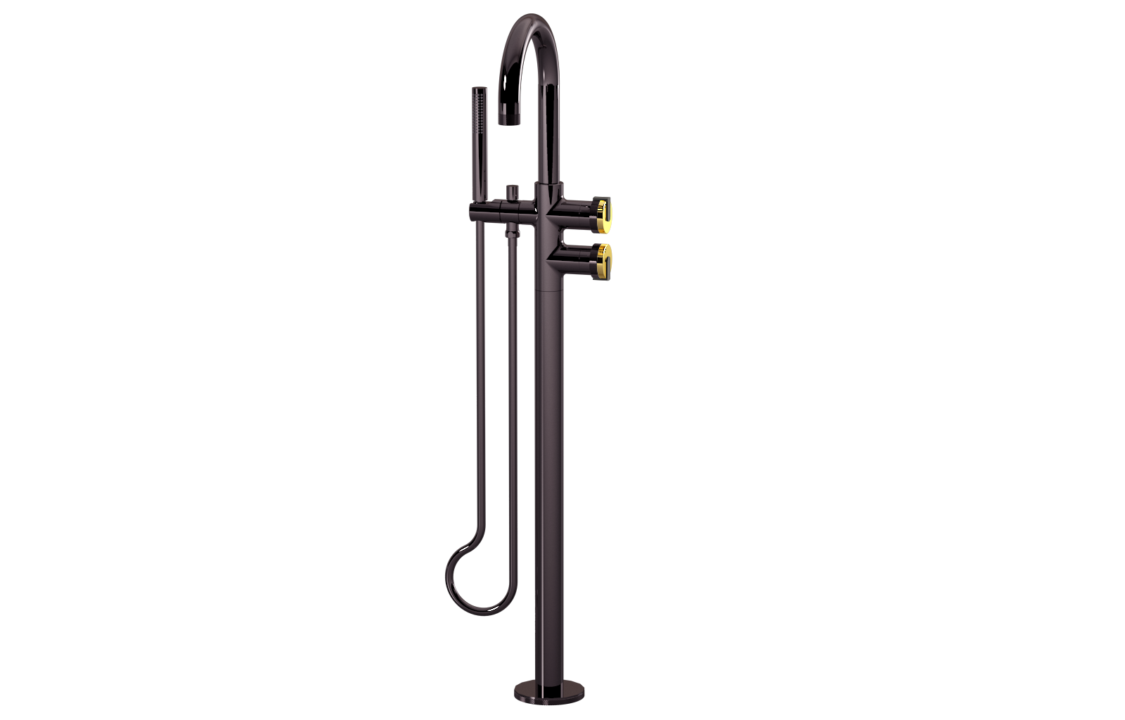 E-11554-R1AU-L1BK-OX Смеситель напольный отдельностоящий (внешняя часть) GRAFF MOD+