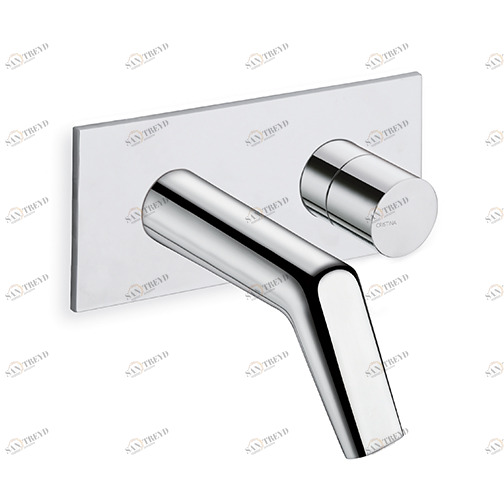 CRIRU256 Смеситель для раковины настенный REGULAR внешние части для CRICS200 (правая сторона) - CRICS201 (левая сторона) со сливом 1 "1/4 Up & Down и металлической пластиной Cristina Rubinetterie 