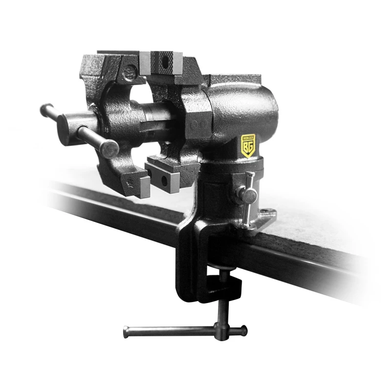 Тиски чугунные многофункциональные со струбциной "ФОРСЕТИ" 63мм BERGER BG1341 Верстакофф 