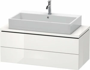 LC580908585 Тумбочка для компактной консоли L-Cube #LC5809 1020 x 477 мм Белый глянцевый лак