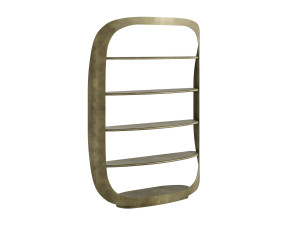 Отдельно стоящий книжный шкаф из металла и дерева