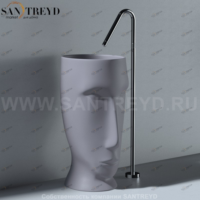 4741K89 Напольная раковина стоящая круглая Kerasan Artwork