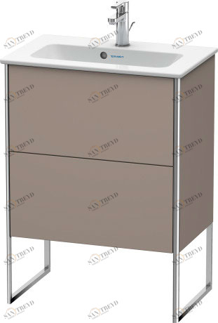 XS445404343 Тумбочка напольная компакт XSquare #XS4454 610 x 388 мм Базальт матовый, декор Duravit