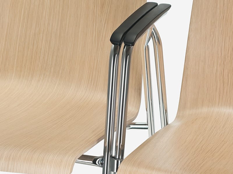 Деревянный штабелируемый стул для конференций с подлокотниками Brunner First ARCH-00136778 - Вид №5