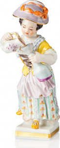85808 Meissen Фигурка 10см "Девочка с кувшином" (И.-И.Кэндлер,1740г.) (пара к 60430) Фарфор