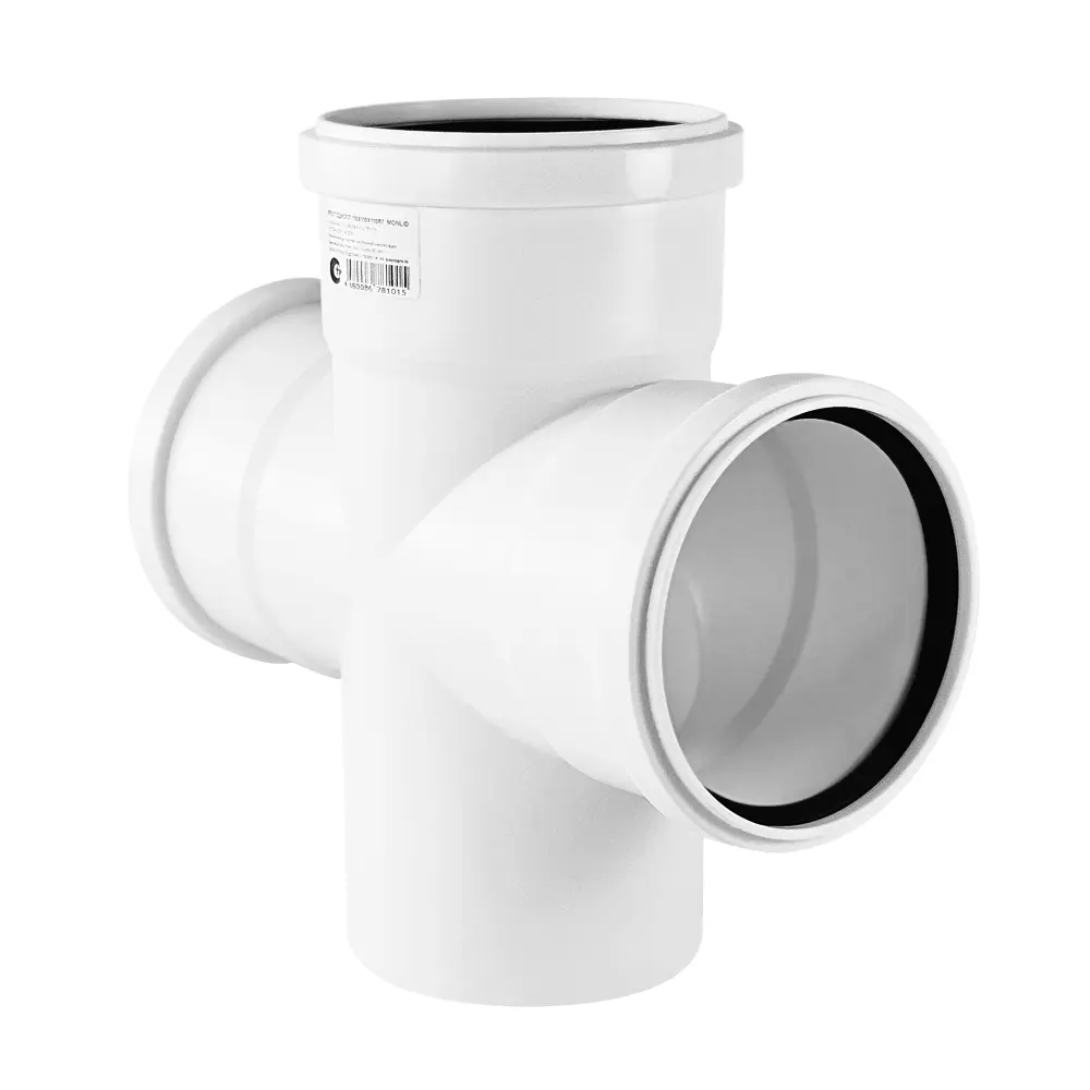 Крестовина одноплоскостная малошумная MONLID D110x110x110/87° мм полипропилен STLM-2192746 - Вид №3