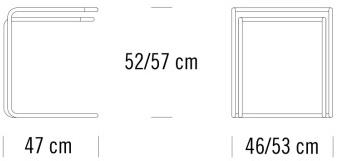 Thonet Садовый журнальный столик со столешницей из бетона или hpl B 97 sun-id-1406541 - Вид №4