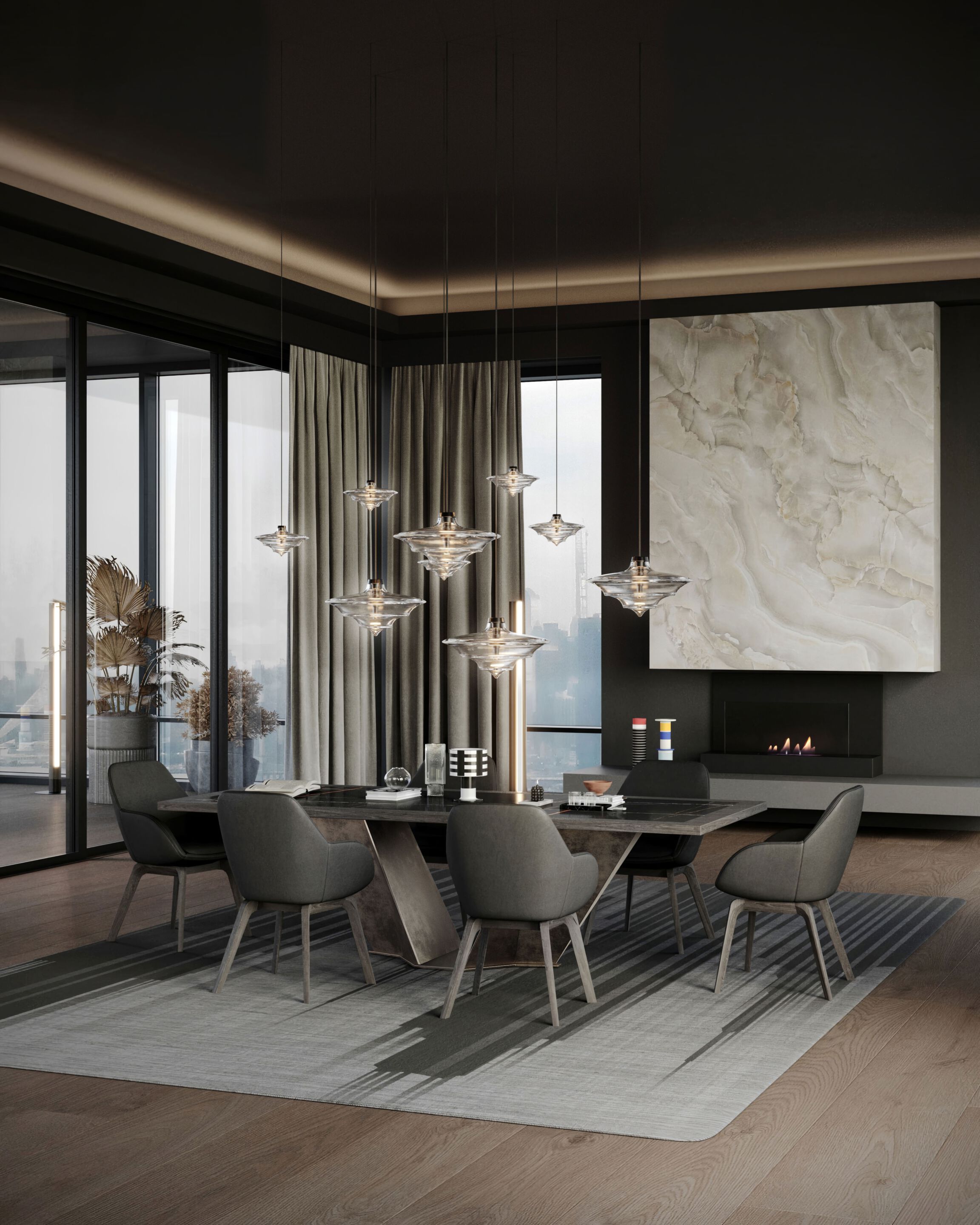 Прямоугольный мраморный стол Wayne Enterprises Home Collection WE-060 ARCH-00119986 - Вид №7