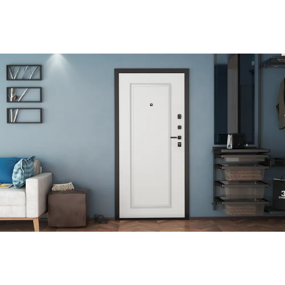 Дверь входная металлическая Квадро 88x205 см правая малибу DOORHAN STLM-2072847 - Вид №7