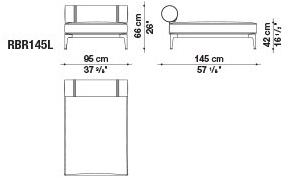 B&B Italia Outdoor Садовый диван из ткани с шезлонгом Ribes sun-id-1471587 - Вид №22
