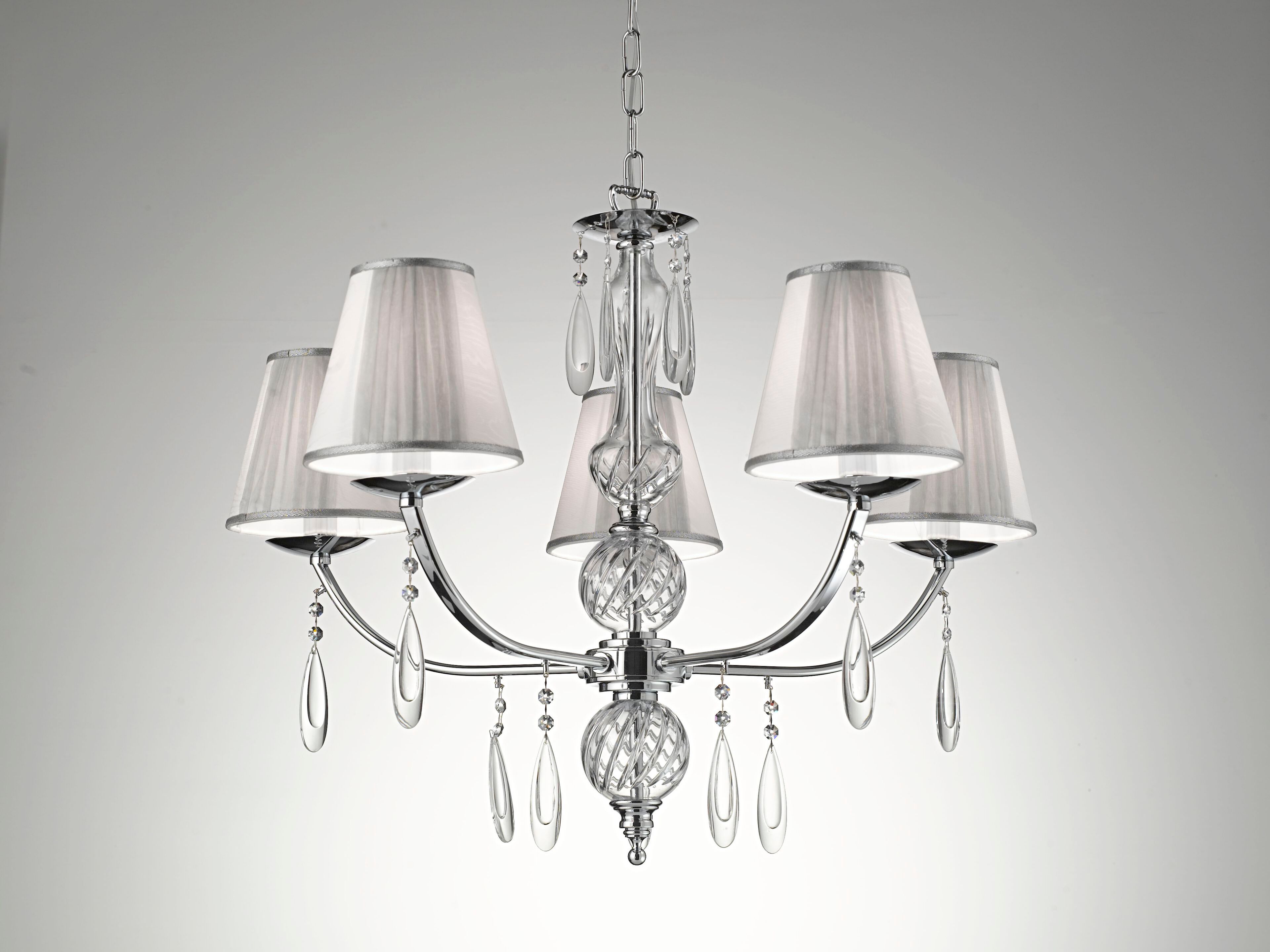 Подвесной светильник из латуни и стекла Cremasco Illuminazione 7343/5L ARCH-00006574