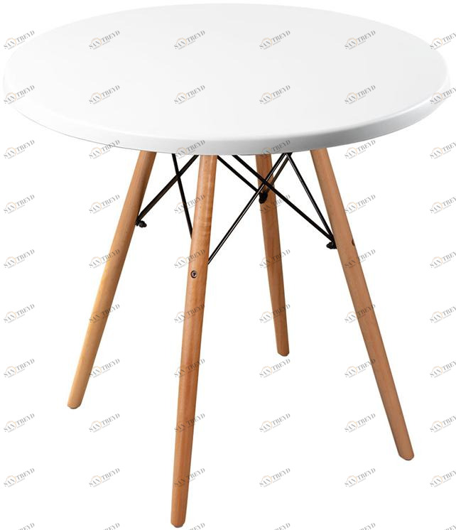 30775 Стол Eames woodR pure white 80 см R-HOME 860419+1705021pure_white