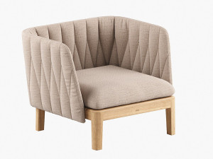 Садовое кресло из ткани и ТИКа с подлокотниками