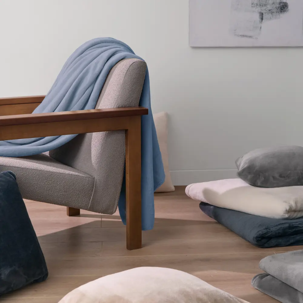 Плед KREAFORTA Flandria 200x220 см микрофибра цвет синий STLM-2146045 - Вид №8