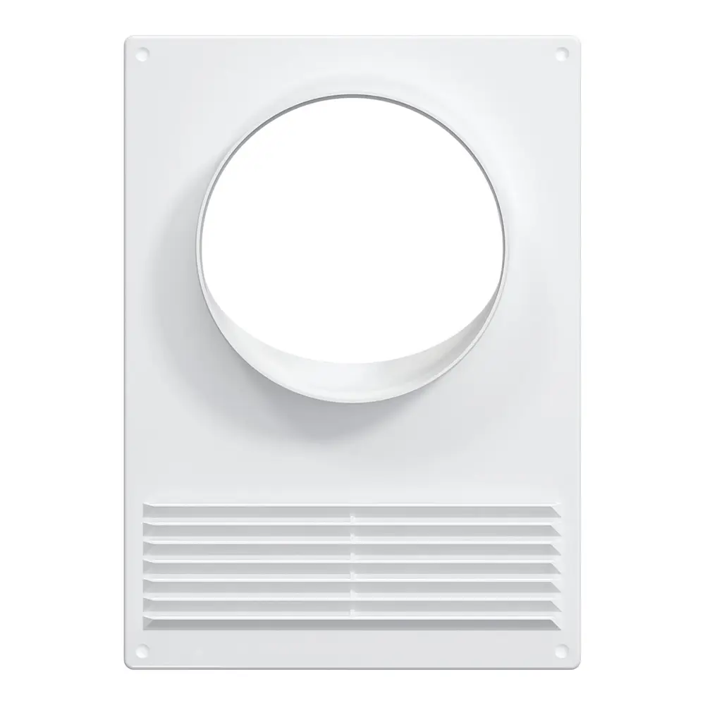Вентиляционная решетка с фланцем Fonet 180x250 мм D120 мм пластик цвет белый STLM-2188646 - Вид №1