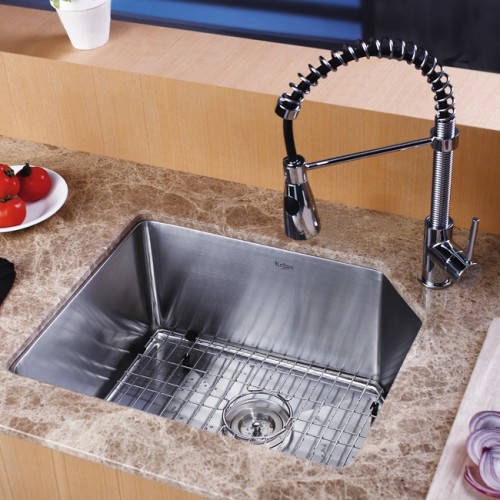 KHU121-23 Мойка кухонная прямоугольная Krausru  - Вид №2