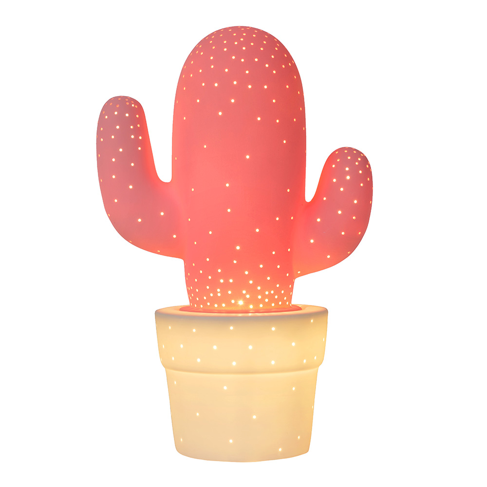 Настольная лампа Lucide Cactus 13513/01/66 LUCIDE ИНТЕРЬЕРНЫЕ 110837 Белый;розовый  - Вид №1