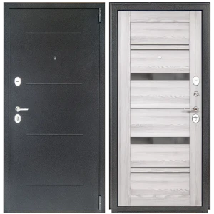 Дверь металлическая Монса Ривьера Айс 98x205 см правая античное серебро