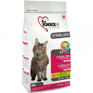 ПР0036468 Корм для кошек Sterilized для стерилизованных и кастрированных, курица с бататом сух. 5кг 1st CHOICE