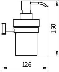 10921A Дозатор подвесной цвет хром LANGBERGER ALSTER - Вид №2