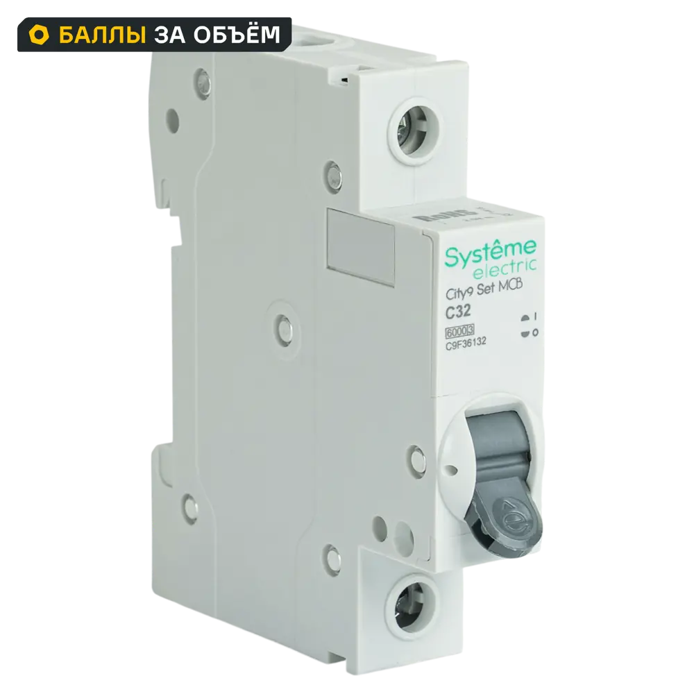 Автоматический выключатель SYSTEME ELECTRIC City9 1P 32A 89412732 STLM-1575669
