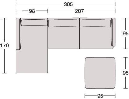 CTS SALOTTI Модульный диван с шезлонгом Light sun-id-1421774 - Вид №2