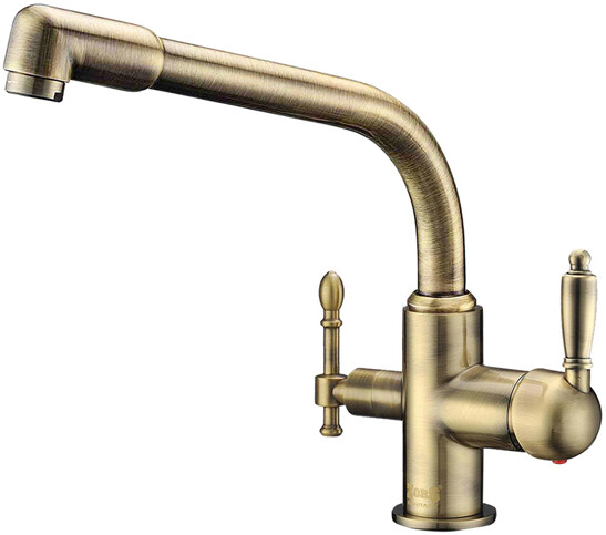 Смеситель ZorG Sanitary ZR 319 YF-33 BR для кухонной мойки, бронза