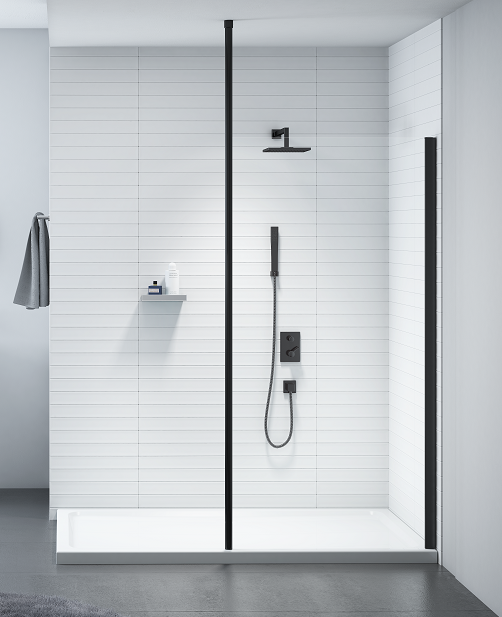 Душевая перегородка BLK3MCP Merlyn Black Черный - Вид №1