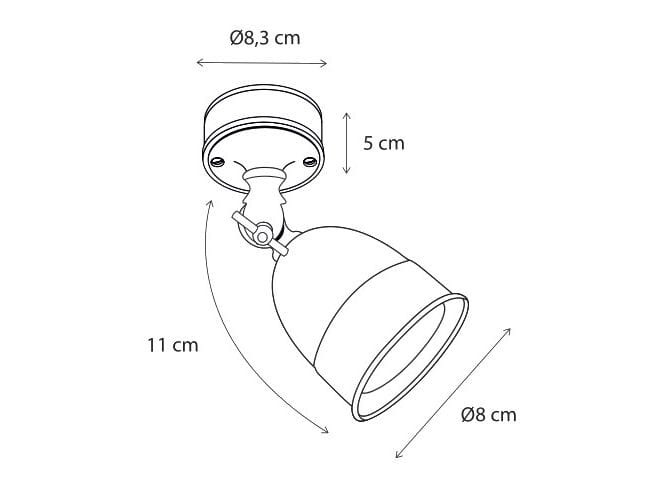 Регулируемый потолочный латунный светодиодный прожектор Authentage Lighting Poire ARCH-00149838 - Вид №2