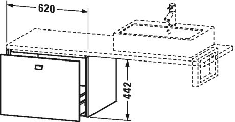 BR513301818 Brioso Шкафчик для консоли Белый матовый, декор Duravit - Вид №1
