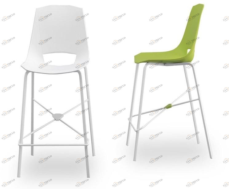 Pointhouse Табурет высокий полипропиленовый с подставкой для ног sun-id-1422067