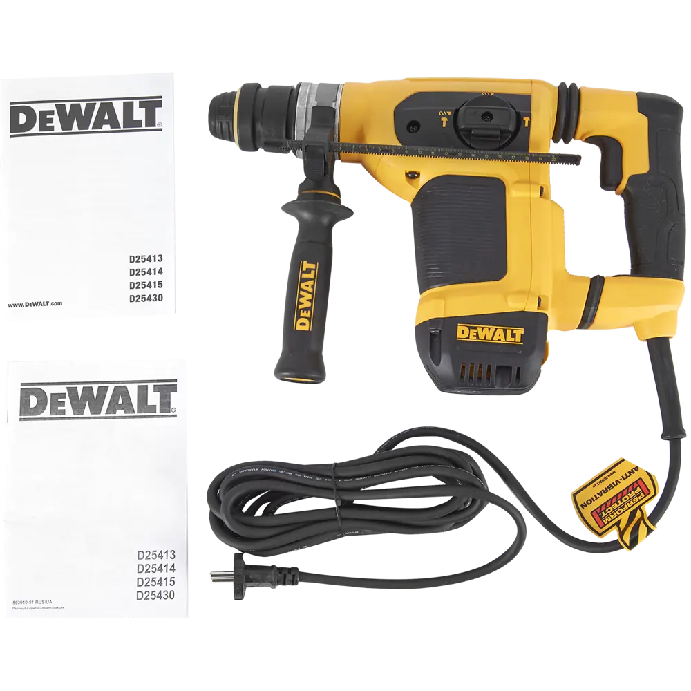 Перфоратор SDS-plus DeWalt D25413K, 1000 Вт, 4.2 Дж 81975767 STLM-2131816  - Вид №3