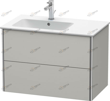 XS417600707 Тумбочка подвесная XSquare #XS4176 810 x 478 мм Бетонно-серый матовый декор Duravit