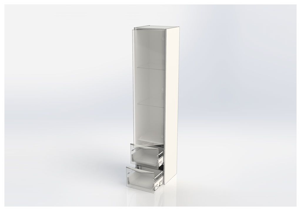 Шкаф-пенал для ванной Aquanet Франка 40 белый 00183049 - Вид №6