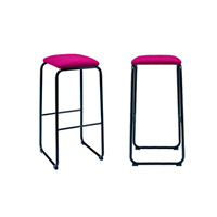 Sharing 388 Барный стул со стальным каркасом. Сиденье мягкое. Et al. Sharing