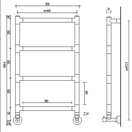 4-482 полотенцесушитель  SERENO Collection  Margaroli Santreyd 22198 - Вид №2