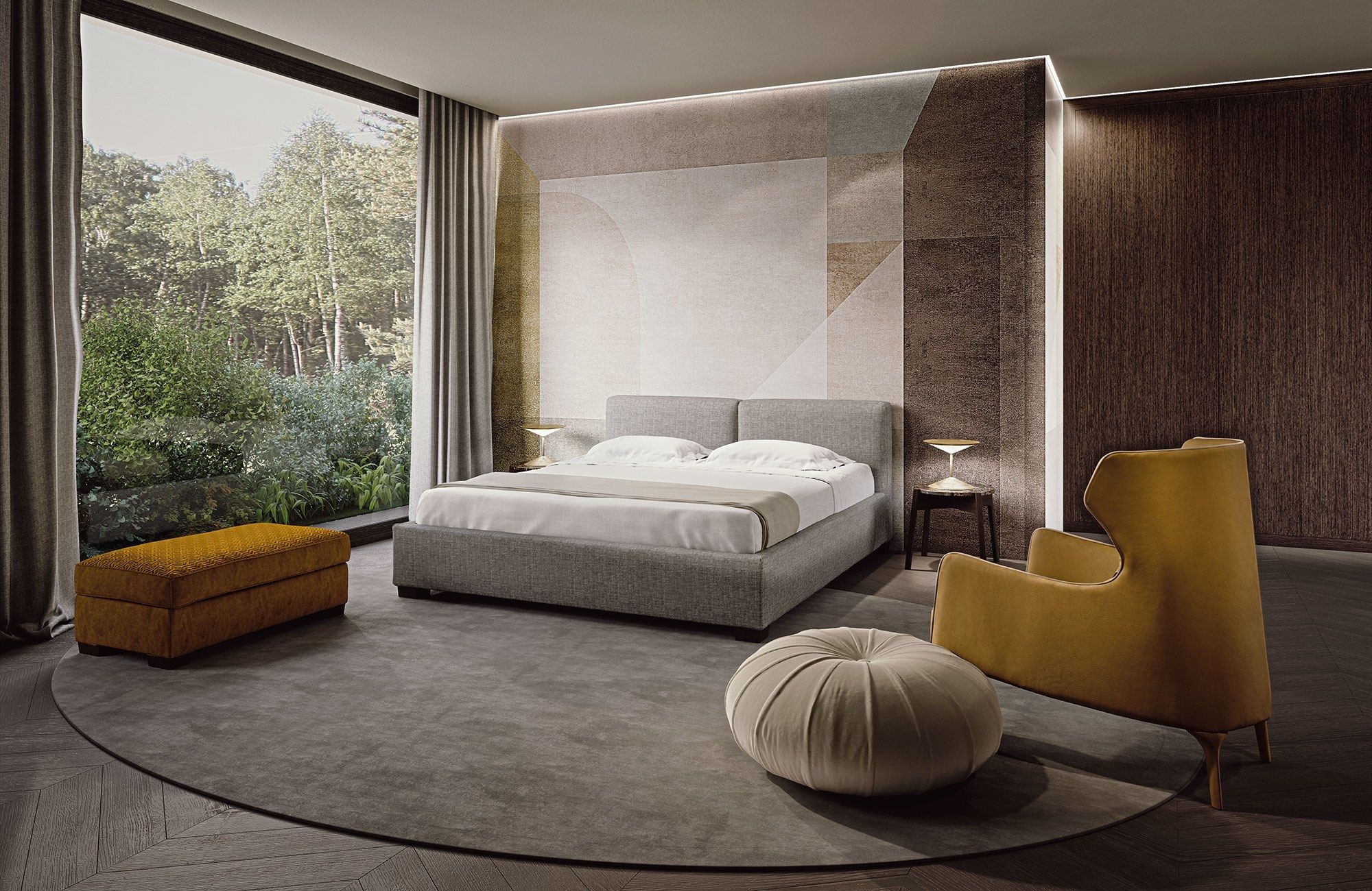 Тканевое кресло bergère с подлокотниками Frigerio Crosby ARCH-00122342 - Вид №7