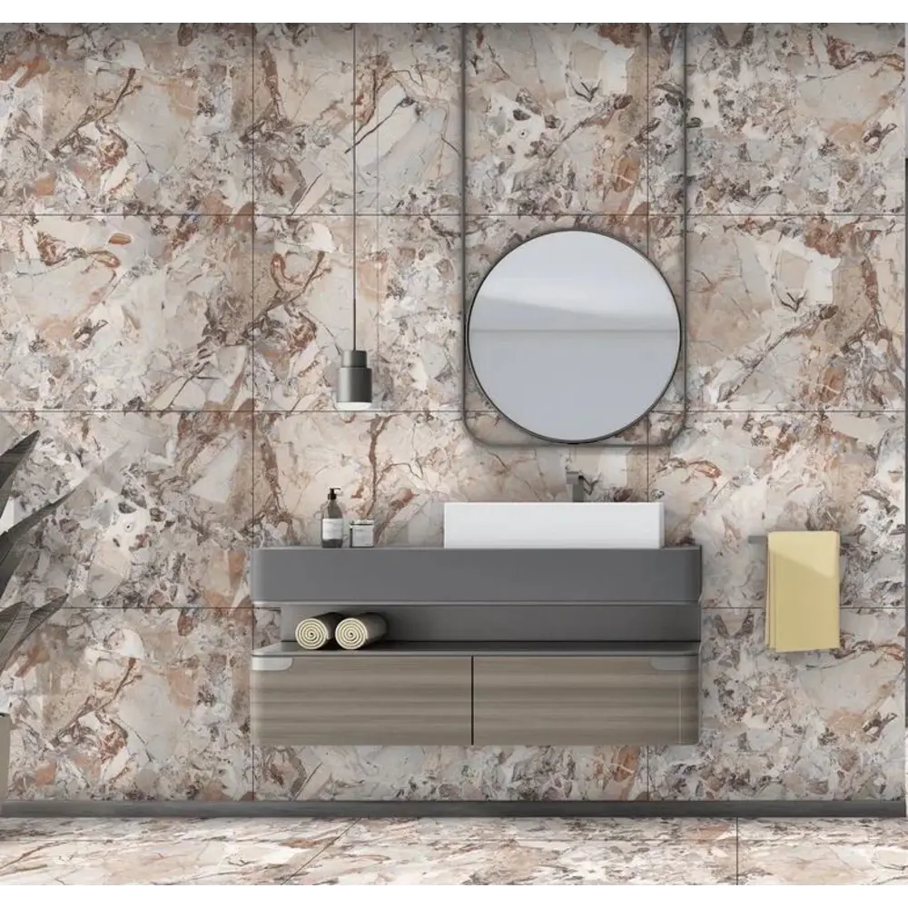 Глазурованный керамогранит End Rock Braccia 60x120 см 1.44 м² полированный цвет бежевый Santreyd STLM-2114392