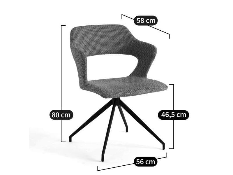 Поворотный стул с подлокотниками AMPM Asyar ARCH-00149784 - Вид №19